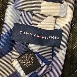 Blue Plaid Tommy Hilfiger men's necktie
